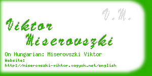 viktor miserovszki business card